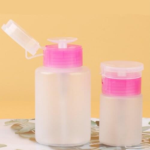 60/150ml Empty Press Pump Dispenser Refillable Makeup Bottles Nail Polish Remover Cleaner Container Manicure Makeup Tools