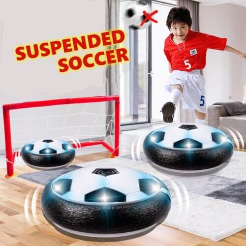 Air Power Soccer Disk Latest Indoor Game Toy Glowing Electric Suspension Pneumatic Football with Colorful Light Music
