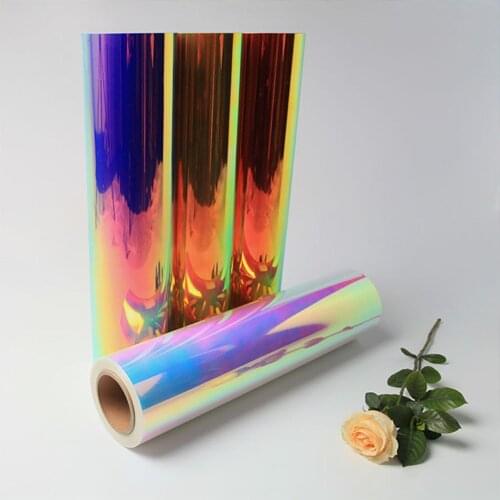 HOHOFILM 21cmx30cm 4 pcs/PACK Sheet Neo Chrome 4 Colors Heat Transfer Vinyl HTV T-Shirt Iron On Heat Press PET Material