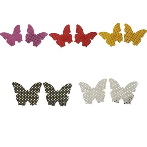 1 Pair Women Pasties Nipple Cover Sexy Butterfly Breast Sticker Sequins Sticky Bra Pads Boob Tape nubra