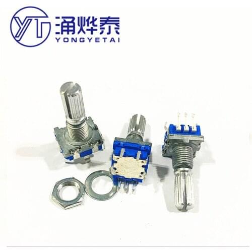 YYT 5PCS EC11 encoder 360° encoder switch 20-bit 20 pulse encoder with switch 20mm flower shaft