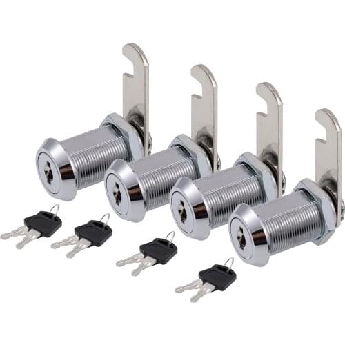 4x Zinc Alloy Cam Lock Set Secure Cabinet Drawer Dresser RV Mailbox Locks
