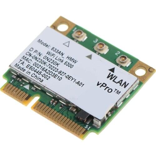 Mini pcie Card for intel Wifi 5300 533AN_MMW 2.4Ghz I5Ghz 300M/450M Wireless Mini PCI-E Network Card dell asus acer