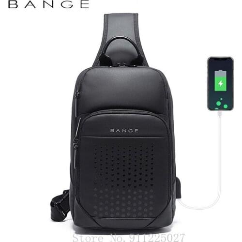 Xiaomi Fashion Mens Chest Bag Male Shoulder Bag Messenger Cycling Bag USB Charging Travel Crossbody Bag