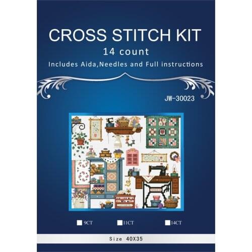 41X37CM, 14CT Top Quality Beautiful Lovely Counted Cross Stitch Kit Sew Cozy Sewing Room Machine dim 72378 JW-30023