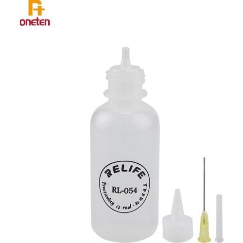 50ml Needle Tip Soldering Cleaning Clear Liquid Flux Alcohol Oil Dispenser Plastic Hand Bottle Cleaner DIY Repair