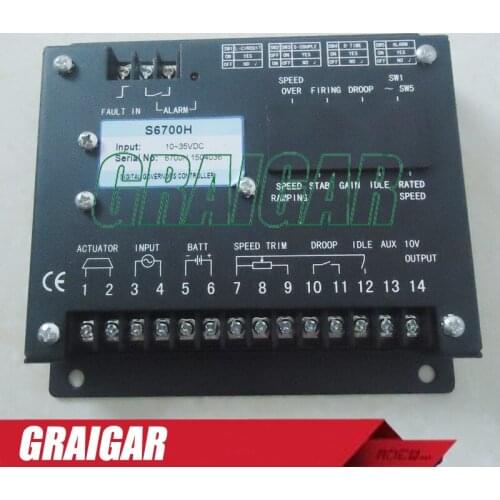 New Electronic Generator Speed Control S6700H Speed Controller