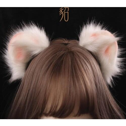 New Hand Work Animal Ears Hair Hoop Marten style headwear for girl women Halloween Christmas cosplay prop