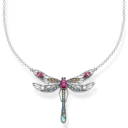 Dragonfly Necklace Playful 2021 New Link Chain Creative Fine Jewelry Europe 925 Stering Silver Bijoux Bohemia Gift For Women
