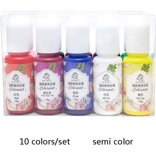 QIAOQIAO DIY 10pcs/set Pigment Powder Rainbow UV Resin Epoxy For DIY Jewelry Making 10 Colors Making Crafts Jewelry Accessories