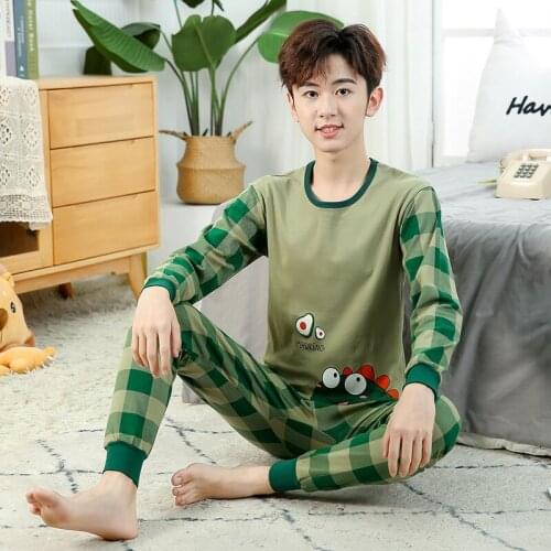 Childrens Pajamas 100% Cotton Teens Girls Boys Sleepwear Winter Pyjamas Kids Homewear Nightwear Baby Girls Clothes Pijamas Suit
