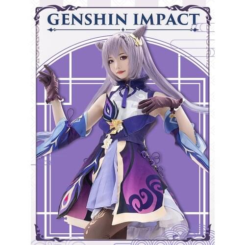 Hot Game Genshin Impact Keqing Liyue Seven Stars Battle Costume