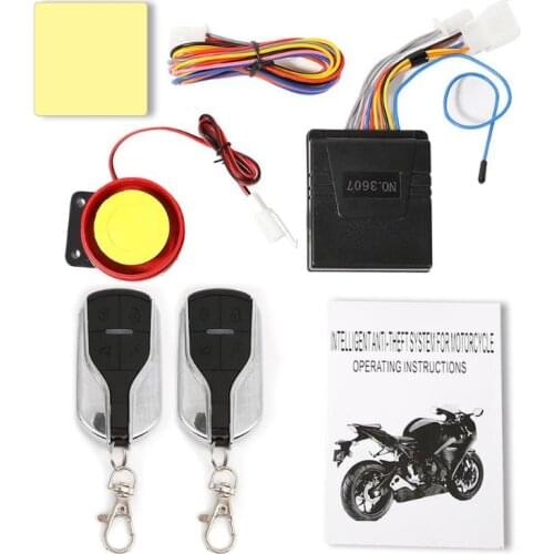 VODOOL 12V Universal Motorcycle Alarm System Motorbike Scooter Anti-theft Security Alarm System With Engine Start Remote Control