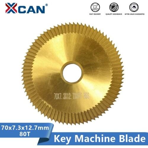 XCAN Key Cutting Machine Blade 70x7.3x12.7mm 80T High Speed Steel Blade for Key Duplicate Machine Key Machine Cutting Locksmith