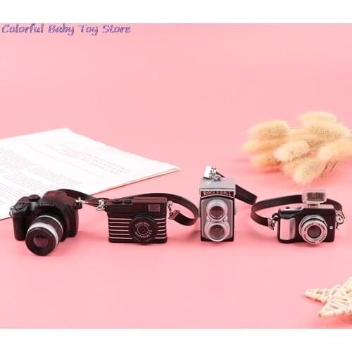 1Pc Dollhouse Miniature Digital Camera Dolls Accessories Dolls House Decoration Accessory 4 Styles