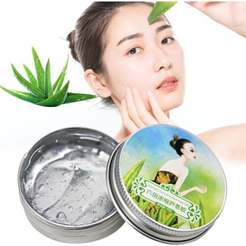 1PC Natural Aloe Vera Smooth Gel Acne Treatment Face Cream for Hydrating Moist Repair After Sun