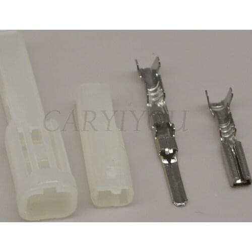 10 Kit 10 Sets 1 Pin Jacket White Rectangular Waterproof Car Connector with Terminal DJY7011-2-11 / 21 Connector 1P