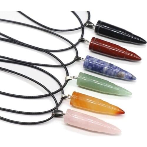 12pcs Natural Stone Carnelian Jewelry Bullet Shape Hexagonal Pointed Reiki Chakra Crystal Bead Charms Pendants DIY Making Free