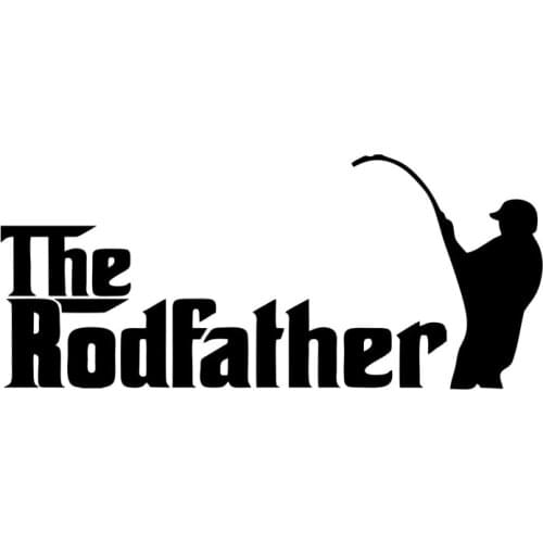 14.4cm*6.3cm The Rodfather Fishing Car-Styling Vinyl Car Sticker S4-0414