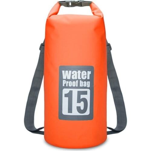 15L 20L Outdoor Waterproof Dry Bag Kayaking Canoeing Swimming Bags Travel Kits Backpack Storage Bag PVC