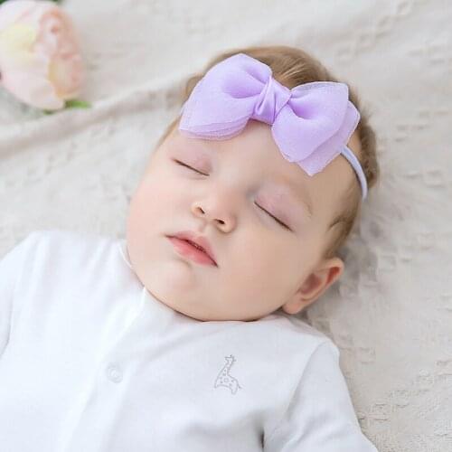 18pcs/lot Baby Headband Bow Headwrap for Baby Girl Elastic Head Band Hairband Candy Color Rubber Newborn Toddler Hair Accessory