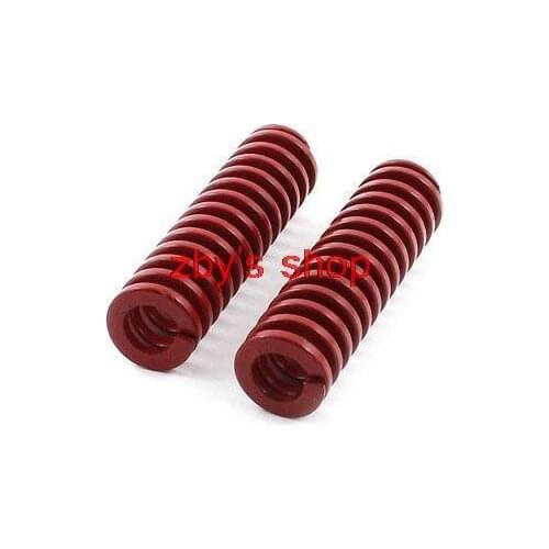 2Pcs Medium Duty Red Tubular Compression Die Spring 10mmx20mm x 35mm 10x20x35mm