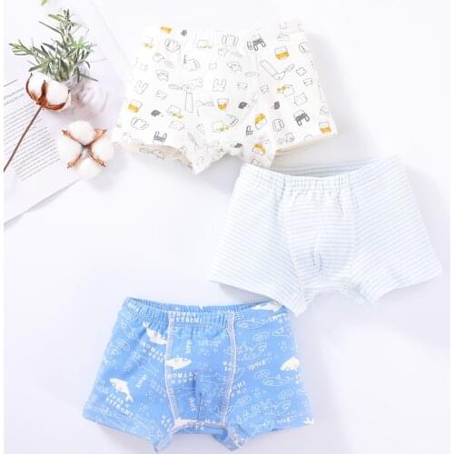 3 Pieces Kids Boys Underwear Cartoon Childrens Shorts Panties for Baby Boy Breathable Cotton Underpants 2-6T Factory Price