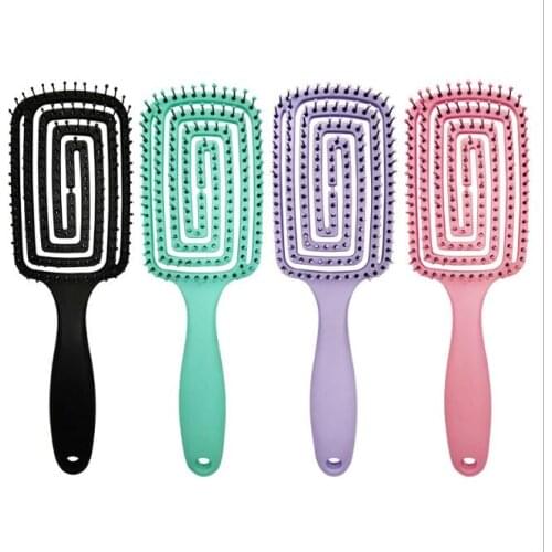 30Pcs/Lot Mosquito Coil Pierced Massage Comb Easy Hair Octa-Claw Ribs Comb Curly TT Comb Curling Brush Styling Tools HA2117