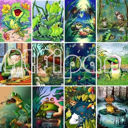 5D DIY Diamond Painting Animal Rhinestone Picture Full Diamond Embroidery Frog Art Gift Handmade Mosaic Mosaic Home Decoration