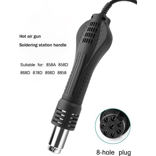 8 Holes Hot Air Gun Handle BGA Rework Solder Hot Air Blower Heat Gun FOR 858A 858D 868D 878D 898D 8858 Soldering Station