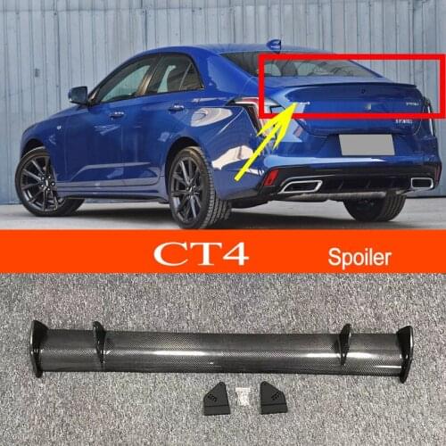 CT4 Real Carbon Fiber GT-style Car-styling Sporty Rear Trunk Wing Spoiler for Cadillac CT4 Sedan