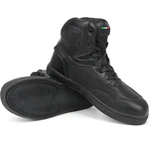 Waterproof Cow Leather Men Motorcycle Boots Comfortable breathable SHAD Motorbike Shoes Road Street Casual Shoes