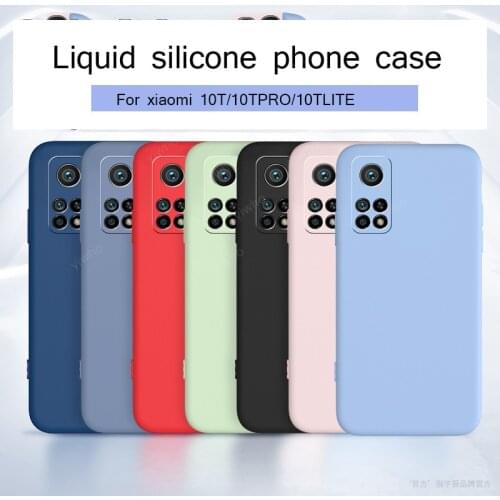 Case for Xiaomi Mi 10t Pro 5G Full Cover Liquid Silicone Case Shockproof Bumper Luxury TPU Case for Xiaomi Mi 10 t Pro Lite Case