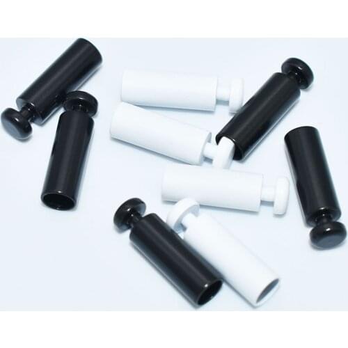 Black/White End Tips Caps Leather Bullets Tube Clasps Ribbon Stopper Findings Shoelace Replacement Metal Aglets Hoodie Clothing