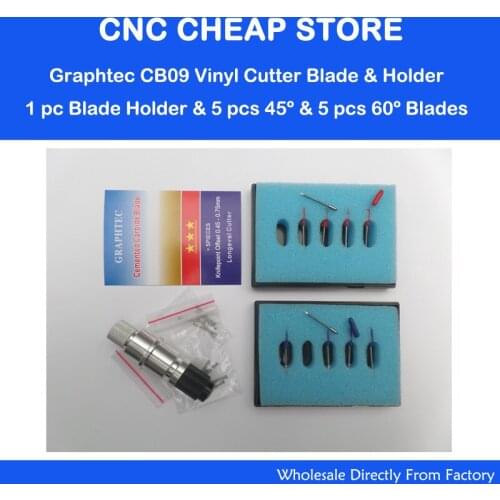 Small holder 0.9mm+ 5pcs 45 + 5pcs 60 Deg silhouette cameo craftrobo Cutting Vinyl cutter Blades