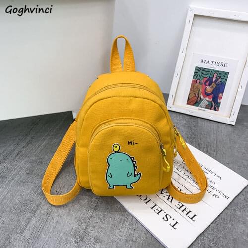 Kids' Backpacks Canvas Cartoon Print Lovely Unisex Little Bag Children Gift Large Capacity All-match Fashion Harajuku Chic New