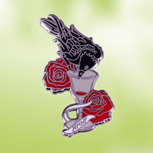 No Mourners No Funerals Six of Crows Leigh Bardugo Crooked Kingdom Enamel Pin fantasy novel Raven brooch