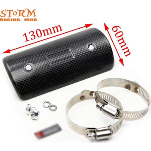 Carbon Fiber Exhaust Pipe Muffler Heatproof Protection Heat Sheild Cover For KTM Honda Yamaha Suzuki Kawasaki
