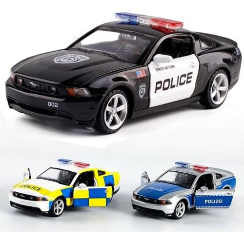 1:32 Toy Car Mustang GT Police Metal Toy Alloy Car Diecasts & Toy Vehicles Car Model Miniature Scale Model Car Toys For Children