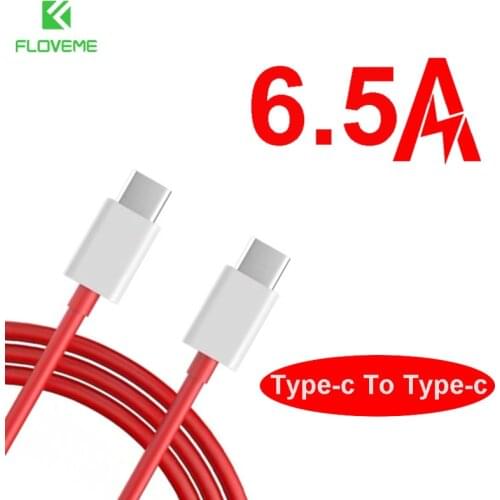 6.5A PD Type-C To Type-C Cable For Oneplus 8 8T Pro 7 7T Pro 6T 5T 65W WARP Super Fast Charging Cable USBC Data Wire USB C Cabo