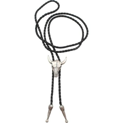 Western Cowboy Party Accessories Adjustable For Men Bolo Tie Native Gift Halloween Vintage Dating Woven PU Leather