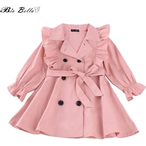 Spring Autumn Girls Jacket Coat Children Outerwear Dustcoat Long Sleeve Kids Clothes Baby Girls Weatherproof Clothing For Girl