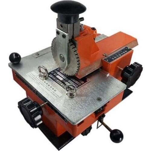 Manual Steel Embossing Machine Metal Aluminum Alloy Name Plate Dog Tag ID Card Stamping Label Engrave tool 1 Gear
