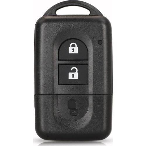 Jingyuqin 10pcs/lot New Remote key Shell Case Fob 2 Button for Nissan Micra Xtrail Qashqai Juke Duke