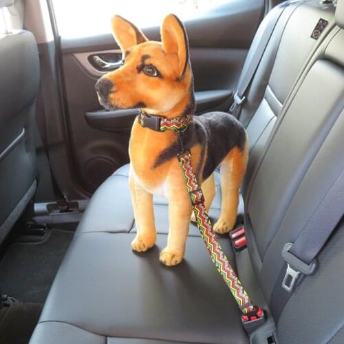 Printed Dog Pet Leash Cat Car Safety Belt Adjustable Chihuahua Straps Rope For Small Medium Puppy Teddy Bulldog Travel Leads