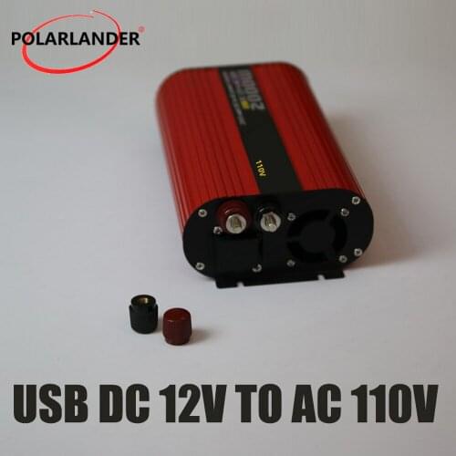 DC 12V to AC 110V/ DC 24V to AC 110V/ Converter Power Inverter Dual USB DC 24V to AC 220V/ Red Oval DC 12V to AC 220V