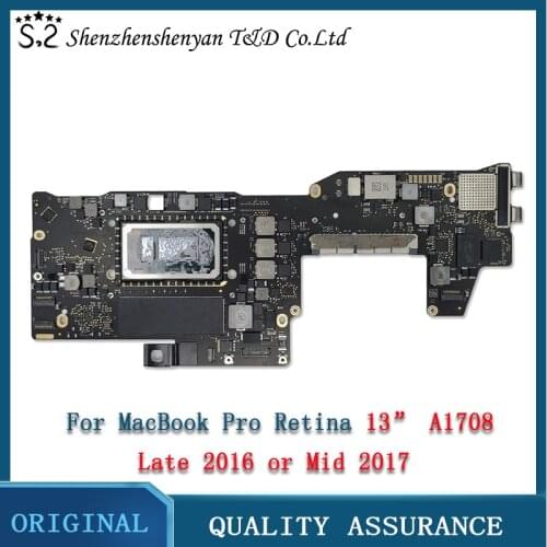Tested A1708 Motherboard i5 2.0G 8GB 820-00875 820-00361 for MacBook Pro 2016 2017 13" A1708 Logic Board i7 2.3GHz 8GB 820-00840