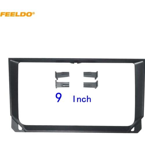FEELDO Car Audio Fascia Frame Adapter For Seat Ibiza/Arona 9" Big Screen 2DIN Dash Fitting Panel Frame Kit #HQ6859