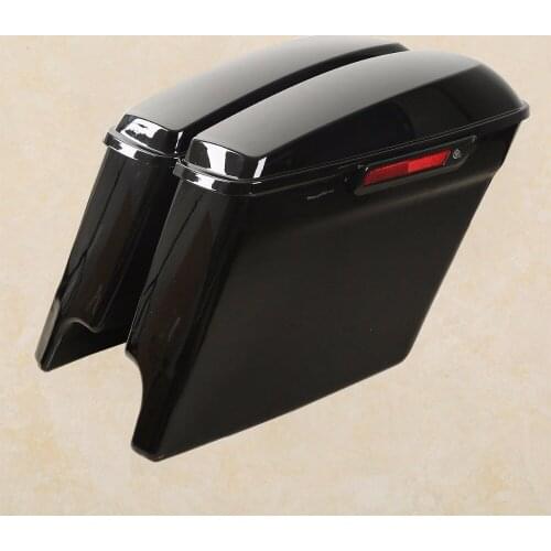 Motorcycle 5" Extended Stretched Saddlebags Trunk For Harley Touring Road King Road Glide Street Glide Electra Glide 2014-2020