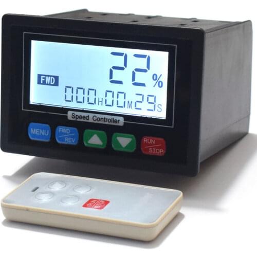 LCD Smart Digital Display 0~100% adjustable 50A PWM DC Motor Speed Controller Timing Reversible Remote control 12V 24V 36V 48V